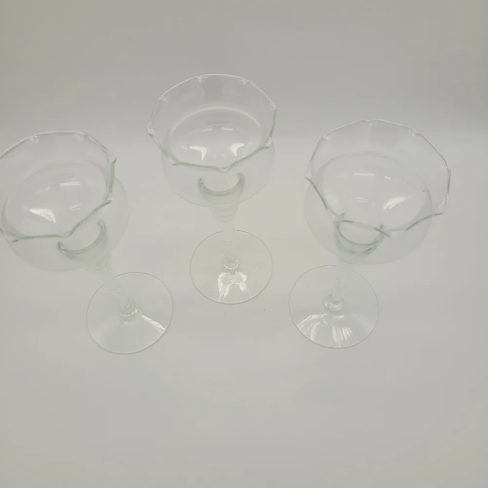 Vintage Princess House Candle Holders Clear Crystal Stemmed 7 1/2